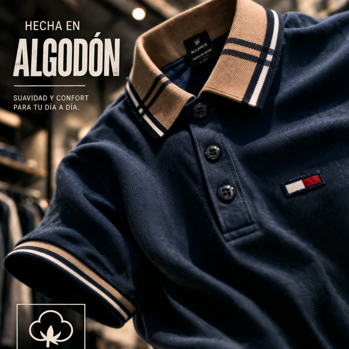 [Llevá 5 y Pagá 3] Camisa Masculina Monaco de Algodón y Poliéster + 3 Shorts Gratis