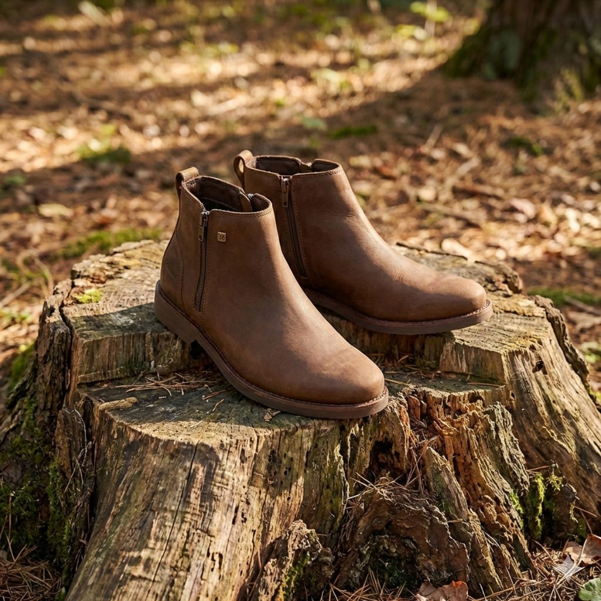 Kit Bota Zavu Casual Ortopédica Masculina de Cuero Legítimo + 3 REGALOS: Cinturón, Gorra y Billetera